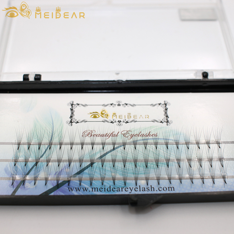 Manufacturer supply luxury and glamorous premade fans russian volume eyelashes 